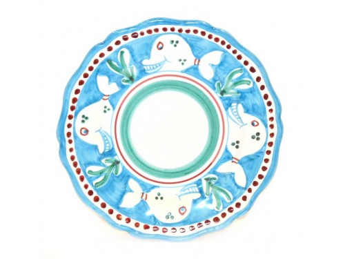 Salad Plate whale light blue