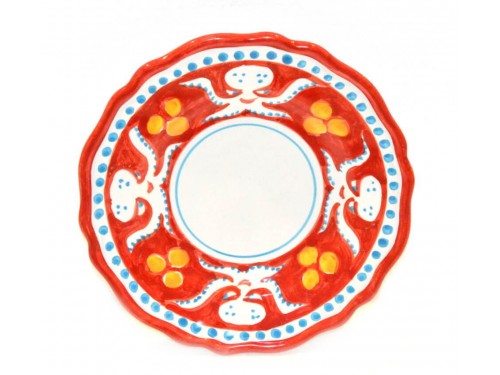 Salad Plate octopus red