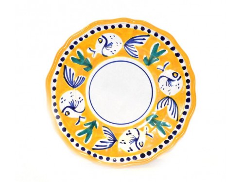 Salad Plate puffer fish yellow