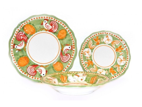 Set Dishes Animals green