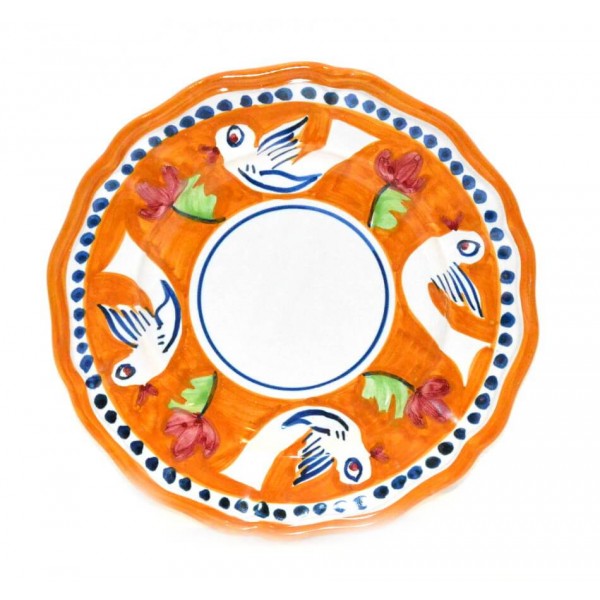 Set Piatti Grattugiati In Ceramica Per Aglio E Spezie - Colore Arancione, Realizzato A Mano In Spagna