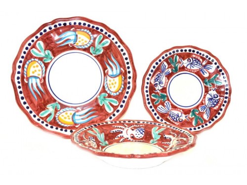 Set Dishes Animals brown