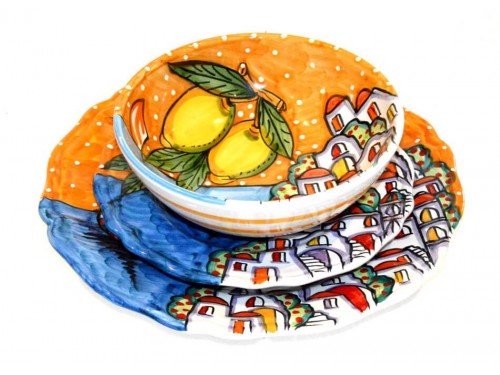 Set Piatti Casette arancione