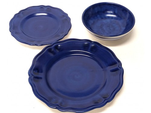 Set Piatti Monocolore blu