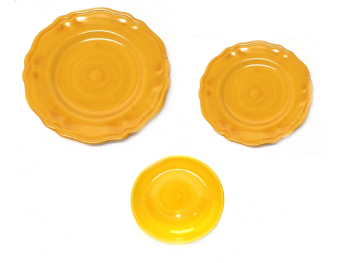 Set dishes Monocolor yellow