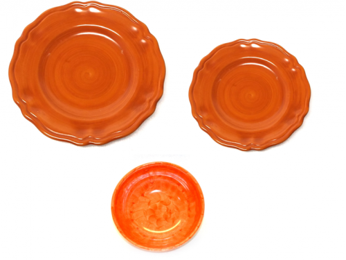 Set dishes Monocolor orange