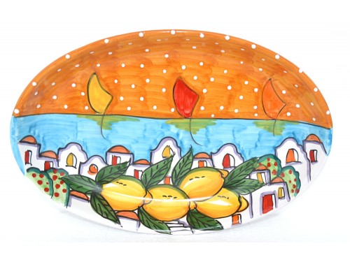 Oval Plate Houses orange