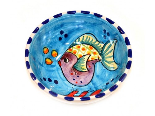 Condiment Bowl Fishes Light Blue 4,70 inches