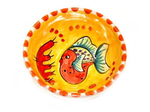 Condiment Bowl Fishes yellow 4,70 inches