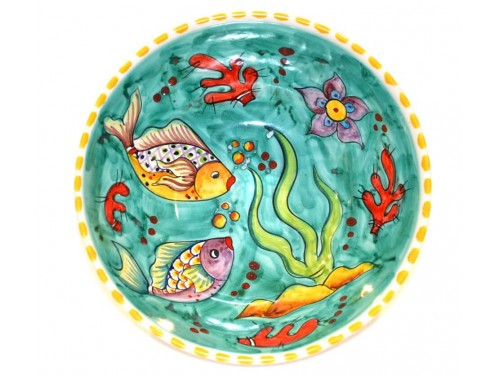 Round Bowl Fishes green
