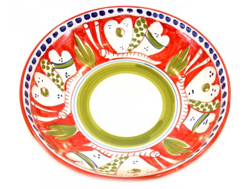 Serving Bowl butterfly red