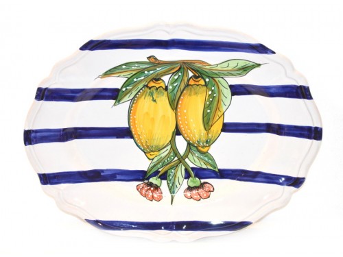 Oval scalopped Plate Lemon Modern (version 2)