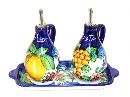 Oil & Vinegar Set Barocco Blue