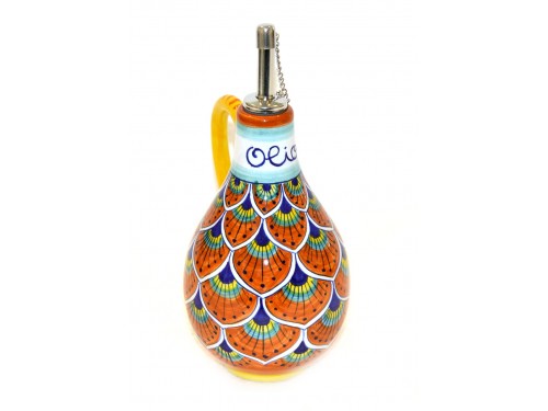 Oil Bottle Peacock Orange