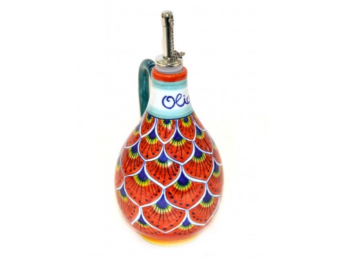 Oil Bottle Peacock red