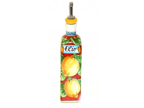 Oil Bottle Lemon Red
