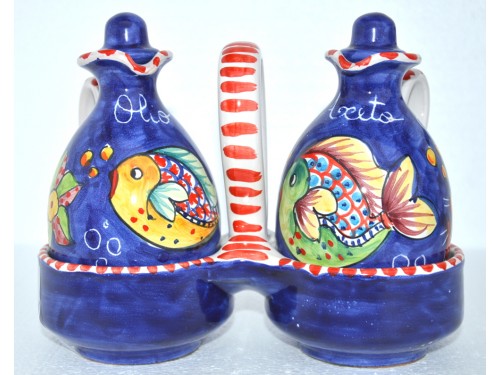 Set Olio - Aceto Pesci blu