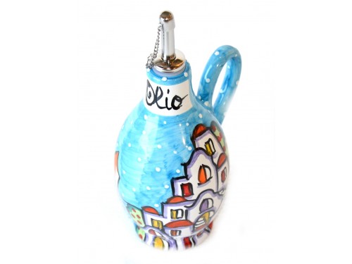 Oil Bottle Houses light blue