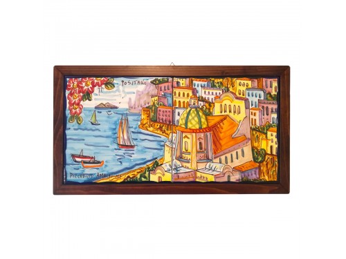 Set 2 tiles Positano framed horizontal