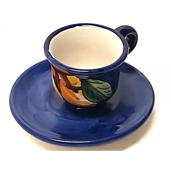 Espresso Cup & Saucer Lemon blue
