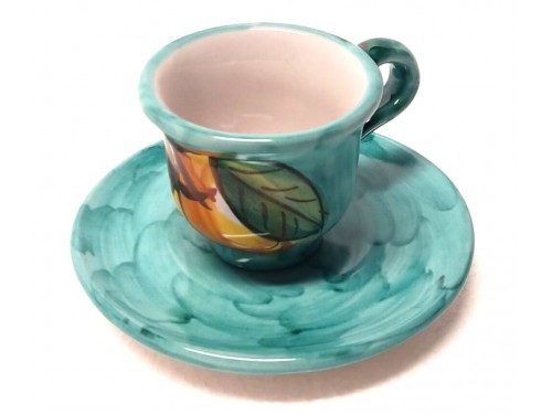 Espresso Cup & Saucer Lemon green