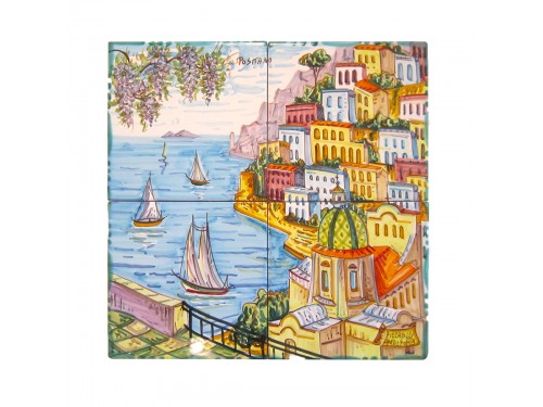 Set 4 tiles Positano