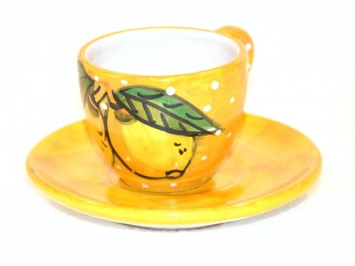 Espresso Cup & Saucer Lemon snow yellow