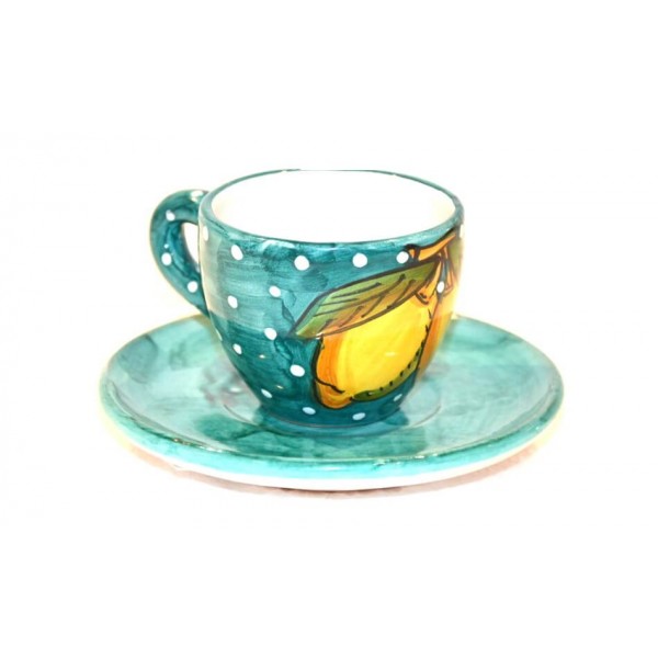 Set 4 Espresso Cup & Saucer Lemon, Cups and mugs