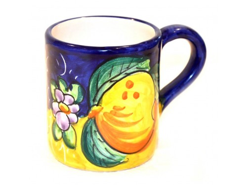 Mug Lemon Flowers blue