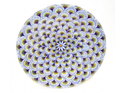 Wall Plate Peacock purple