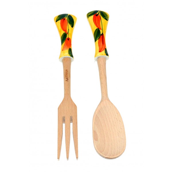 Salad Tongs Chili peppers wood