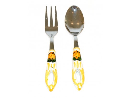 Salad Tongs Lemon yellow Steel