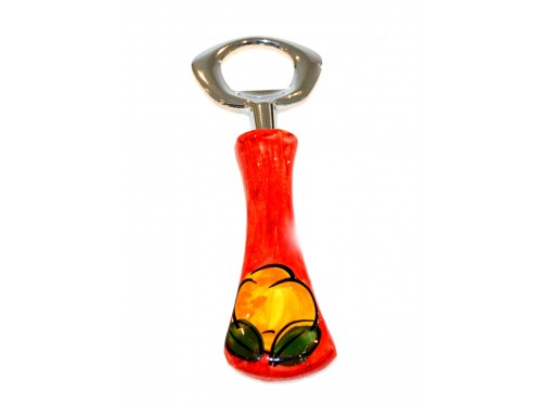 Bottle opener lemon red