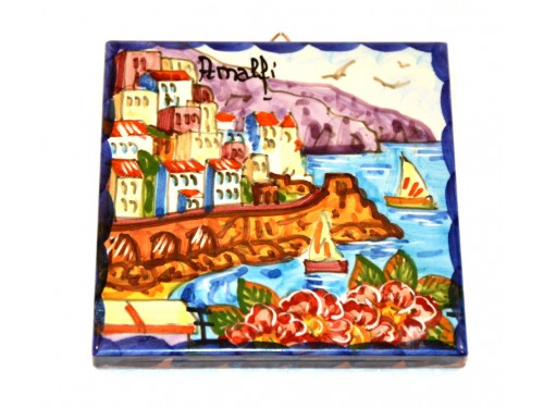 Mattonella Amalfi Fiori blu 10 x 10