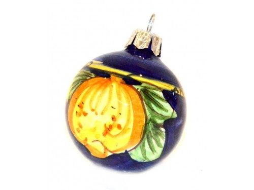 Pallina di Natale Limone blu e giallo