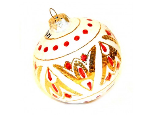 Pallina di Natale Bizantino Oro - Bianco
