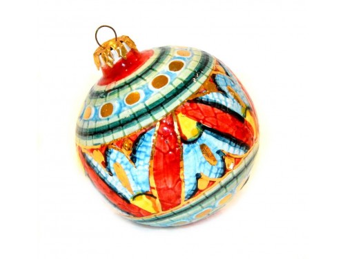 Pallina di Natale Bizantino Oro (rosso e verde)