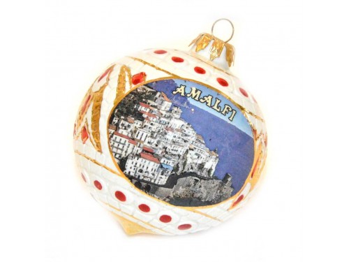 Pallina di Natale Bizantino Amalfi Bianco