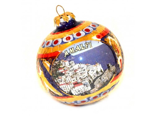 Pallina di Natale Bizantino Amalfi rosso blu
