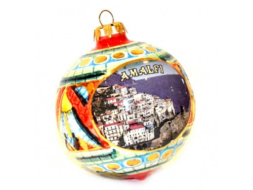 Pallina di Natale Bizantino Amalfi rosso verde