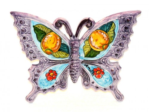 Farfalla Limoni Fiori viola