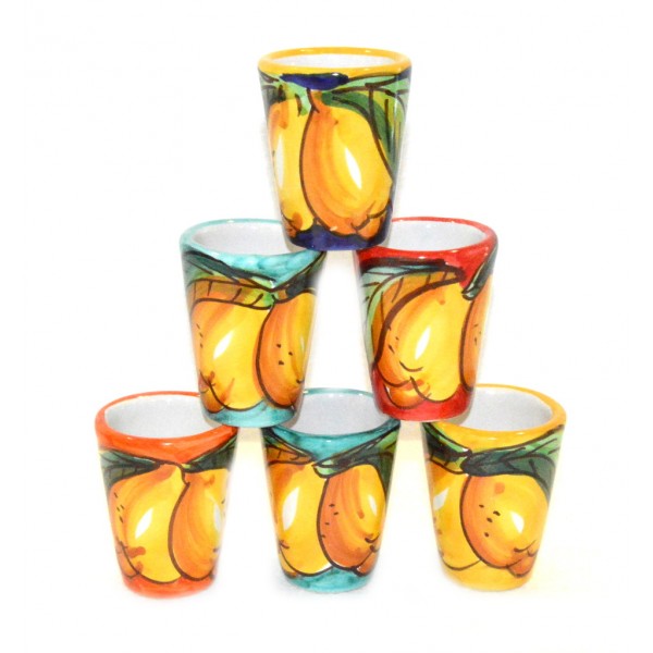 Shot Glasses Lemon 6 people For all occasions Piccadilly Costa d'Amalfi