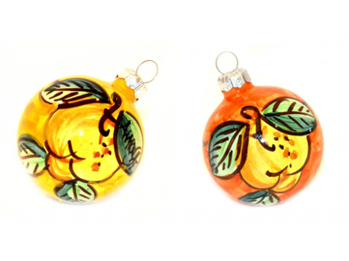Christmas Ornaments Lemon yellow & orange (2 pieces)