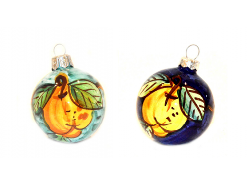 Christmas Ornaments Lemon green & blue (2 pieces)