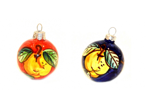 Christmas Ornaments Lemon red & blue (2 pieces)