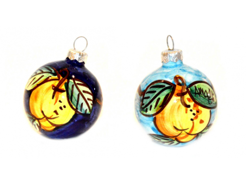Christmas Ornaments Lemon blue & light blue (2 pieces)