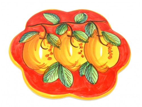 Trivet (flower shape) Lemon Red