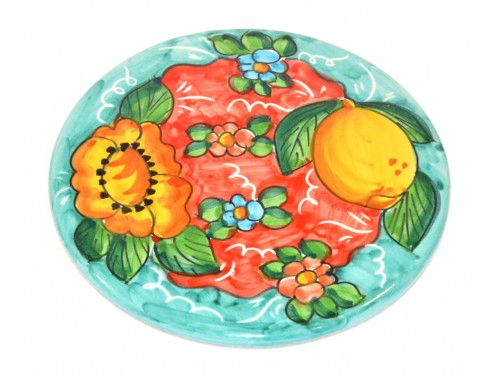 Trivet Lemon Flower aquamarine (7,05 inches)
