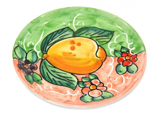 Bread & Butter Plate Lemon Green Pink (6,30 inches)