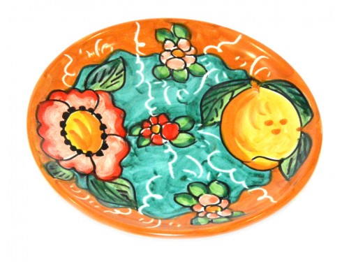 Bread & Butter Plate Lemon Flower Orange (6,30 inches)